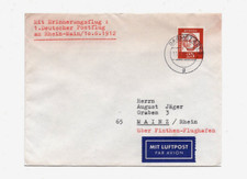 LUFTPOSTBRIEF 1962 ERINNERUNGSFLUG 50 JAHRE POSTFLUG RHEIN MAIN AB DARMSTADT