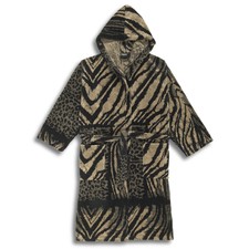 Roberto Cavalli Kapuzenbademantel AFRICAN ZEBRA sand