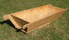 alte kleine Holz - Teigwanne Backtrog Mulde Bäckermolle Gartendeko 1900 - 1930