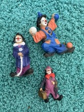 3x dipinto a mano made in italy clown Figuren Hand Bemalt