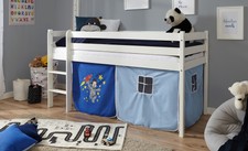 TiCAA Hochbett Kiefer Weiß