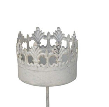 Kerzenpick Shabby grau gewischt Metall Kerzenhalter Kerzenteller  470438-006-101