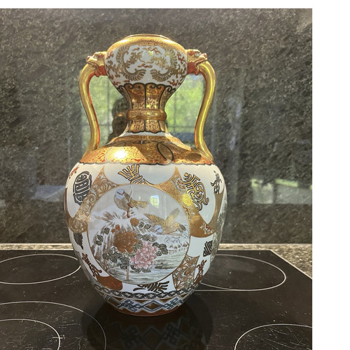 Japanische satsuma keramikvase - satsuma,