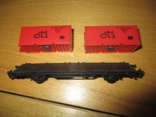 modellbahn, tt ,cti,containerwaggon,2achsig,sonderwagen