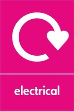 Recyclingschild - elektrisch -