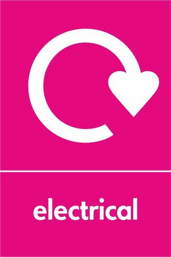 Recyclingschild elektrisch - recyclingschild,