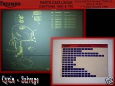 Triumph Daytona 1000_750_Ersatzteilkatalog auf Microfich_Teile Liste_Catalogue