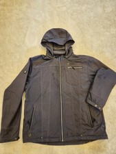 Softshell Jacke LINEA PRIMERO, Herren Warm Größe XXL, grau, Kapuze
