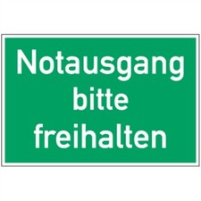 Schild Notausgang bitte