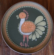 KMK Kupfermühle, vintage, Keramik, Wandteller Motiv: Hahn