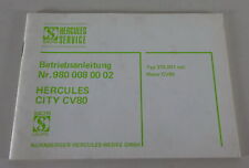 Betriebsanleitung / Handbuch Hercules City CV 80