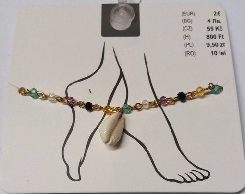 Zweireihige fußkette muschel - fußkette,