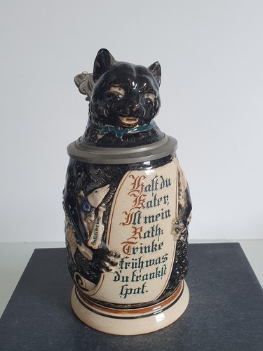 Antiker bierkrug kater katze - antiker,