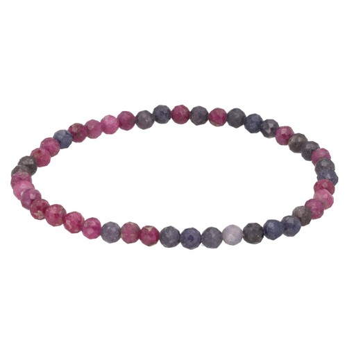 Rubin saphir kugelarmband - rubin-saphir,