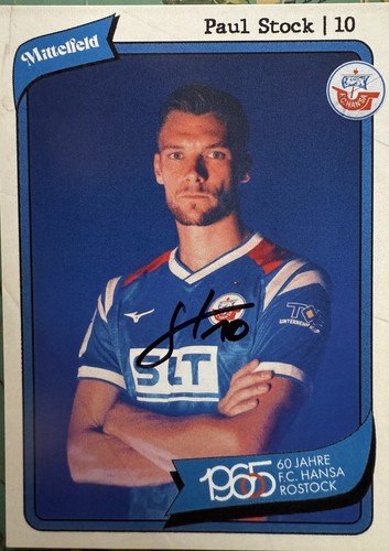 Autogrammkarte paul stock fc - paul,