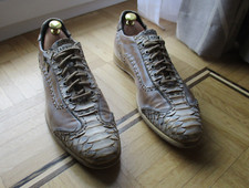 Sneaker weiß 42 (UK 8) - Schlangenleder, NP 700 EUR