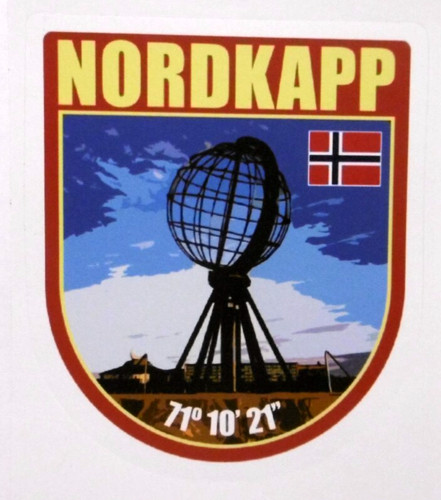 Souvenir aufkleber nordkapp - souvenir-aufkleber,