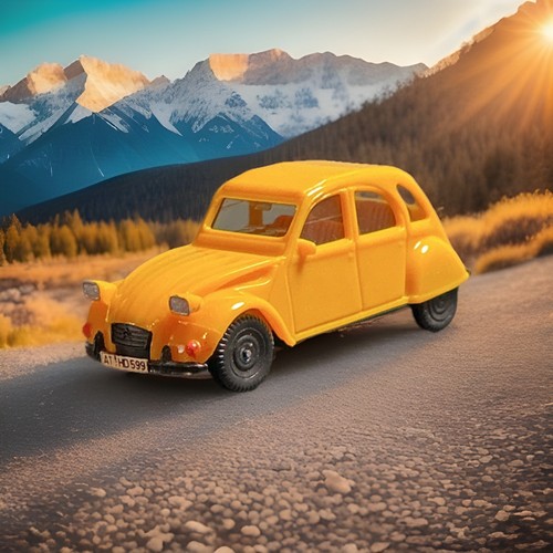 Herpa citroen 2cv - herpa, |