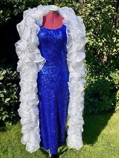 Pailletten Stretch Kleid mit Nita Organzaboa Gr.44 Travestie Show Drag Queen