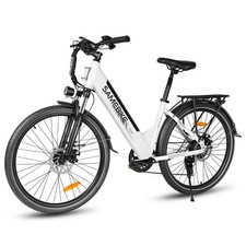 26 Zoll Damen E-Bike 500W 36V/15AH Elektrofahrrad mit korb 90KM Citybike 7G