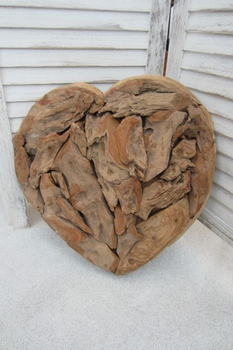 Herz 50cm heart teakholz - herz,