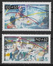 Berlin 1990 ** Satz Mi 864-65 Sport Sporthilfe Rollstuhl-Basketball Wasser 049A