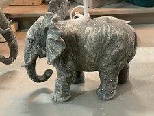 Elefant Keramik Betonpolyguss Tiere Afrika 24 cm Wildtier Dekofigur  Home Garten