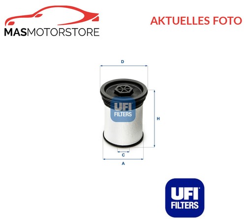 Kraftstofffilter ufi 2601901 - kraftstofffilter, h