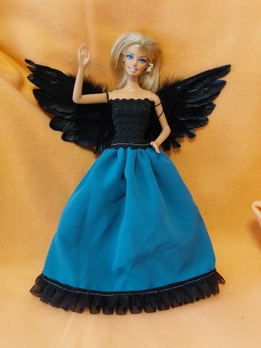 Barbie kleid dunkler engel - dunkler,