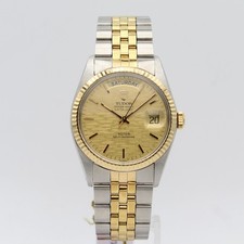 [2244] Tudor Prince Date 36mm - 94613 Gold Linen Sehr Guter Zustand