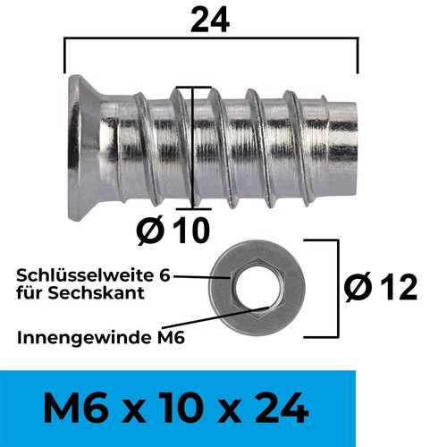 Einschraubmuffen m10 - einschraubmuffen,
