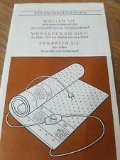 Orig DDR Prospekt REKLAME 1970 AKA ELECTRIC SUHL Heizdecke Vintage
