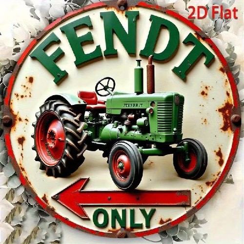 Blechschild rund fendt traktor - blechschild,