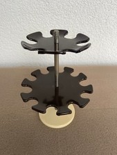 Stempelhalter Retro Vintage 60/70er Jahre 2 Etagen für 16 Stempel Farbe schwarz