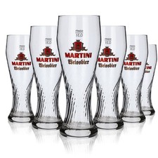 6x Martini Weissbier Glas 0,3l