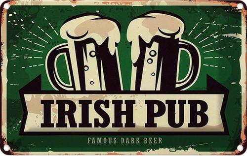 Blechschild 20x30 irish pub - 20x30,