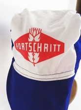 Alte Reklame Mütze DDR Fortschritt blau weiß Original Größe 54 vintage