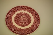 Mason´s Patent Ironstone Vista England rot weiß Geschirr großer Teller/ Platte