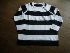 Pulli, Pullover, Damen, BLUHMOD, Größe L, schwarz-weiß