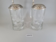 2 Bierkrüge Humpen Glas