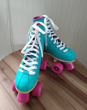 Rollschuhe Roller Skates Disco Roller  - HUDORA -türkis/rosa - Gr. 37 - TOP!!!