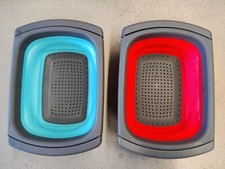 Küchensieb faltbares Sieb mit ausziehbaren Griffen zusammenklappbar f. die Kuche