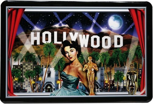 Blechschild 20x30 hollywood - 20x30,