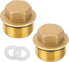 2x Messing Stopfen