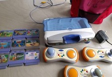 vtech V.SMILE MOTION KONSOLE inkl. 3 Controller & grosse Spielsammlung Netzteil 