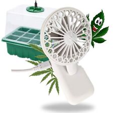Mini USB Ventilator Grow mit Clip Klipp Klemme Klein für Zimmergewächshaus Box 