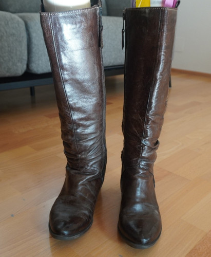 Leder stiefel brau - leder, brau,