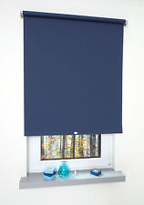 Springrollo Mittelzugrollo Schnapprollo Verdunkelungsrollo Rollo Dunkelblau Blau