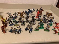30 Höfler, Wild West  Figuren, Konvolut von Höfler, West Germany zum Aufarbeiten