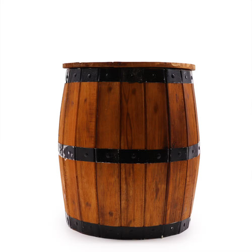Fasshocker holz mit stauraum - holz,
